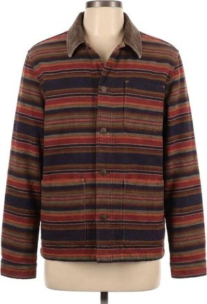 Faherty High Ridge Twill Studio Jacket In Night Time Fire Stripe