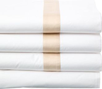 Dea 300 Thread Count Raso Band on Bella Percale Sheet Set