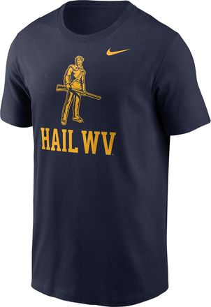 Nike West Virginia Primetime Logo Mantra Nike Mens College T-Shirt in Blue | N19941SWVN-TZL