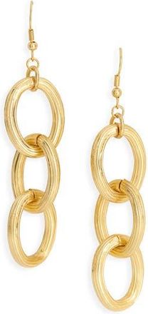 Karine Sultan Ridged Link Drop Earrings in Gold at Nordstrom Rack
