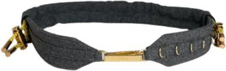 Fendi Pre-owned Vintage wollen riem - Dames - Vintage Accessoires - Grijs - ONE Size - Wol - Vintage