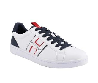 Tommy Hilfiger Lewly Sneakers Mens White Faux Leather Low Top Shoes JZZ1285