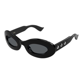 Valentino Sunglasses, female, Black, Size: 48 MM Oval Sunglasses