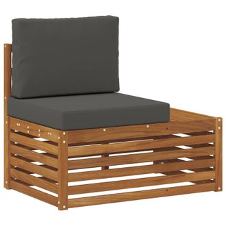 vidaXL Sof&aacute; Modular De Exterior Con Coj&iacute;n Natural 91 X 63 X 73 Cm Vidaxl
