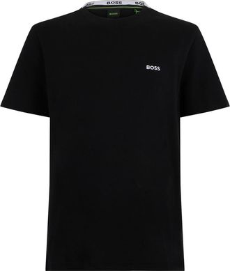 HUGO BOSS T-shirt met ronde hals - Heren - T-shirts - Zwart - S - Katoen - Tops