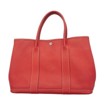Herm&egrave;s Rouge Casaque Country Leather Tote Bag (Pre-Owned)