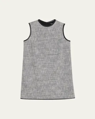 Theory Tweed Canvas Sleeveless Mini Dress