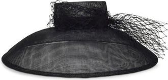 Gigi Burris Millinery Joan Hemp Mesh Sun Hat in Black at Nordstrom, Size Medium