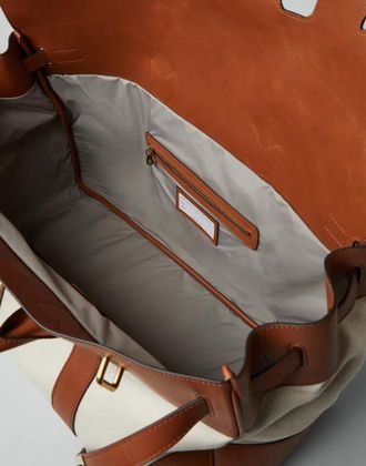 Brunello Cucinelli Natural Cotton Mens Briefcase