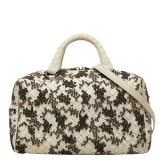 Bottega Veneta Pre-owned Schoudertas - Dames - Pre-owned - Beige - Maat: ONE Size Leer