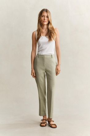 GANT Women Tailored Linen Stretch Pants (44) COUNTRY BEIGE