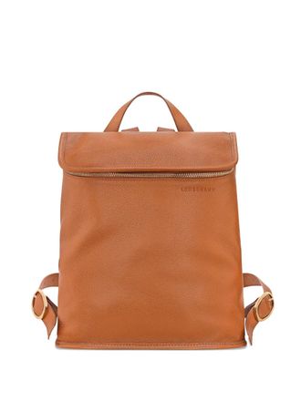 Longchamp medium Le Foulonn&eacute; backpack - women - Calf Leather - One Size - Brown