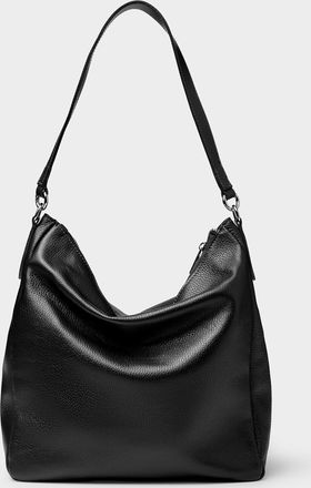 Simons Womens Pebbled leather minimalist hobo bag Exclusive collection from Italy
