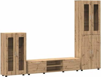 vidaXL Conjunto De Mueble De Tv Roble Artesanal Madera De Ingenier&iacute;a Vidaxl