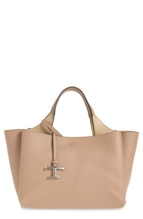 Tod's Mini Leather Tote in Ginger Snap/Naturale at Nordstrom