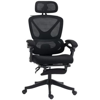 HOMCOM Silla de escritorio 71x70x129 cm negro