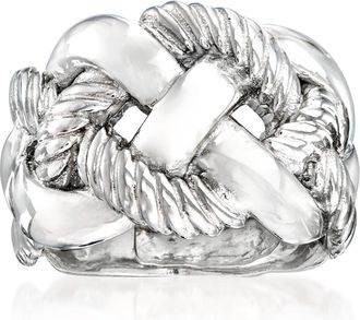 Ross-Simons Italian Sterling Silver Wide Braided Ring