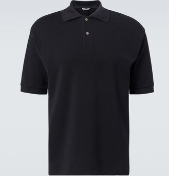 Auralee Polo in piqué di cotone