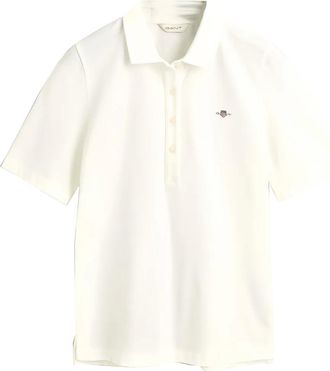 GANT short-sleeve embroidered polo shirt - White
