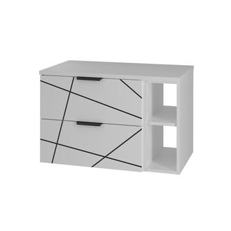 Petits Meubles Mueble bajo lavabo 80cm paneles de melamina y mdf blanco