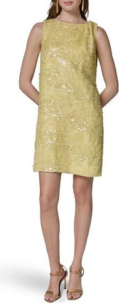 DKNY Sequin Shift Dress in Citrus/Cle at Nordstrom, Size 14
