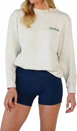 Veeva Capsule Crewneck Sweater In Grey