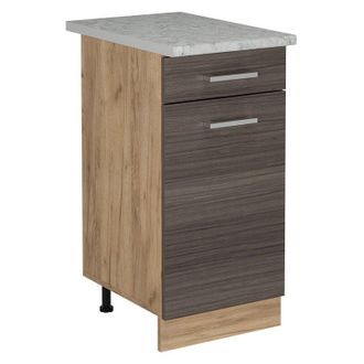 Vicco Mueble Bajo De Cocina R-line, Gris Noble, 40 Cm Et M&aacute;rmol