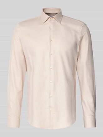 Jake*s Slim Fit Business-Hemd aus reiner Baumwolle in Sand, Gr&ouml;&szlig;e 41/42