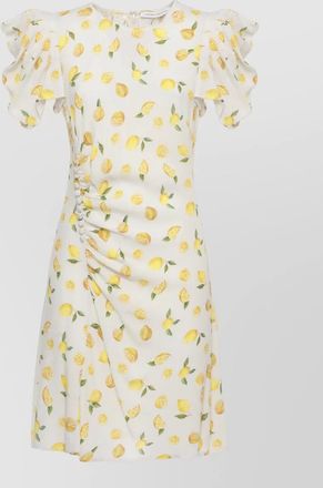Mar De Margaritas printed draped knee-length dress