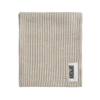 Drykorn Chunky Gebreide Geribbelde Sjaal - unisex - Accessoires - Beige - Maat: ONE Size Wol