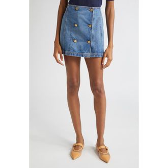 Ulla Johnson The Clara Denim Miniskirt in Danube at Nordstrom Rack, Size 12