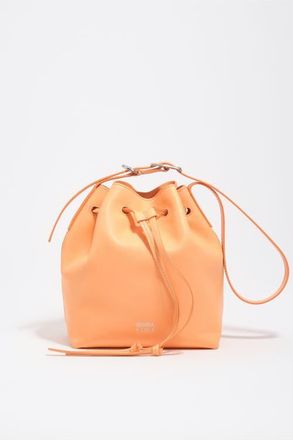 Bimba & Lola Large leather Carlino bucket bag in Orange Sorbet at Nordstrom