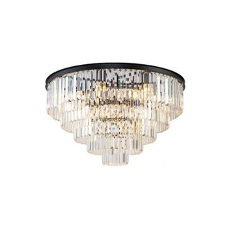 OEM Hereford Fall Xl - L&aacute;mpara De Techo Redonda De Cristal 80 Cm