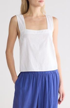 Madewell Irene Linen Blend Top in Eyelet White at Nordstrom Rack, Size 00