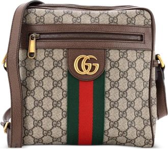 Gucci Ophidia Messenger Bag GG Coated Canvas Small crossbody bag - Bruin