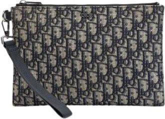 Dior Pre-owned Clutch Bag - Dames - Vintage Clutch - Blauw - ONE Size - Leer - Vintage