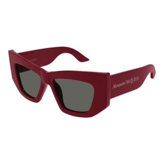 Alexander McQueen Alexander McQueen, Sunglasses, female, Red, Size: 53 MM Red/Grey Sunglasses Am0448S