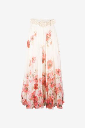 Zimmermann Ausgestellter Rock aus gebl&uuml;mtem Musselin Lightburst Maxi
