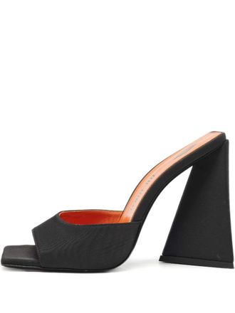 The Attico Devon sandalen met blokhak - Zwart