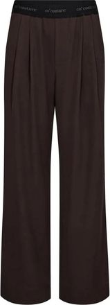 Co'Couture Alinicc Logo Pant - Dames - Wijde Broeken - Bruin - S - Broeken