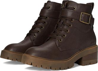 Blowfish Jagger Combat Boot Womens Boots Dark Brown Faux Leather : 9 M, Rubber/Textile
