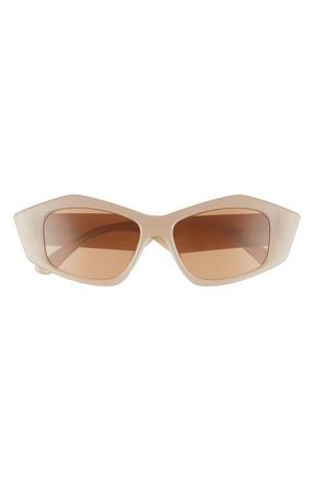 Fifth and Ninth Zaria 55mm Geometric Sunglasses in Stone/Brown at Nordstrom