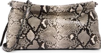 BCBGeneration Snake Embossed Faux Leather Shoulder Bag in Black White Snake at Nordstrom Rack
