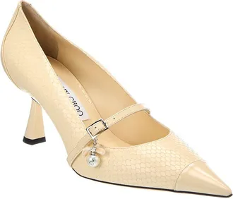 Jimmy Choo London Aren 65 Snake-Embossed Leather Slingback Pump