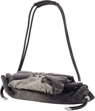 Diesel Womens Scrunch-D Small Shoulder Bag - Diesel Cotton Grey Shoulder-Hobo-Bags