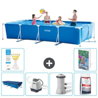 Intex Piscina Con Estructura Rectangular - 450x220x84 Cm - 7-piezas S127