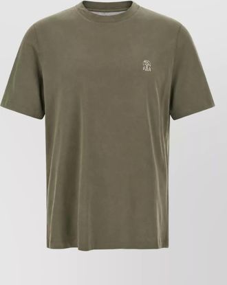 Brunello Cucinelli cotton logo-print short-sleeve t-shirt
