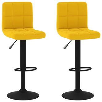 vidaXL Vidaxl - Taburetes De Cocina 2 Unidades Terciopelo Amarillo Mostaza