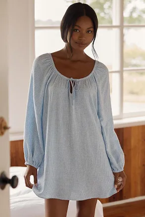 Eberjey Linen-Blend Mini Dress