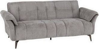 Seconique Seconique - Amalfi 3 Seater Sofa - L83 x W210 x H86 cm - Grey Fabric